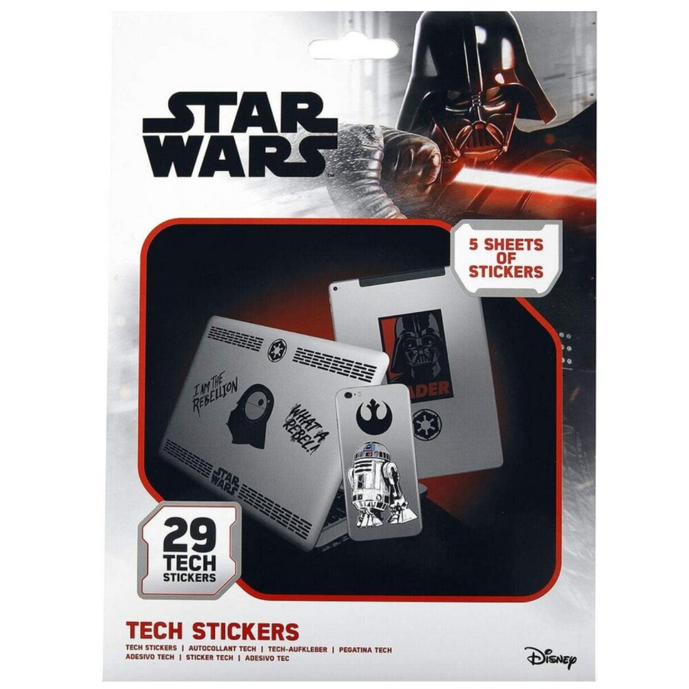 Star Wars Tech Gadget Decal Stickers - 29 Reusable Decals
